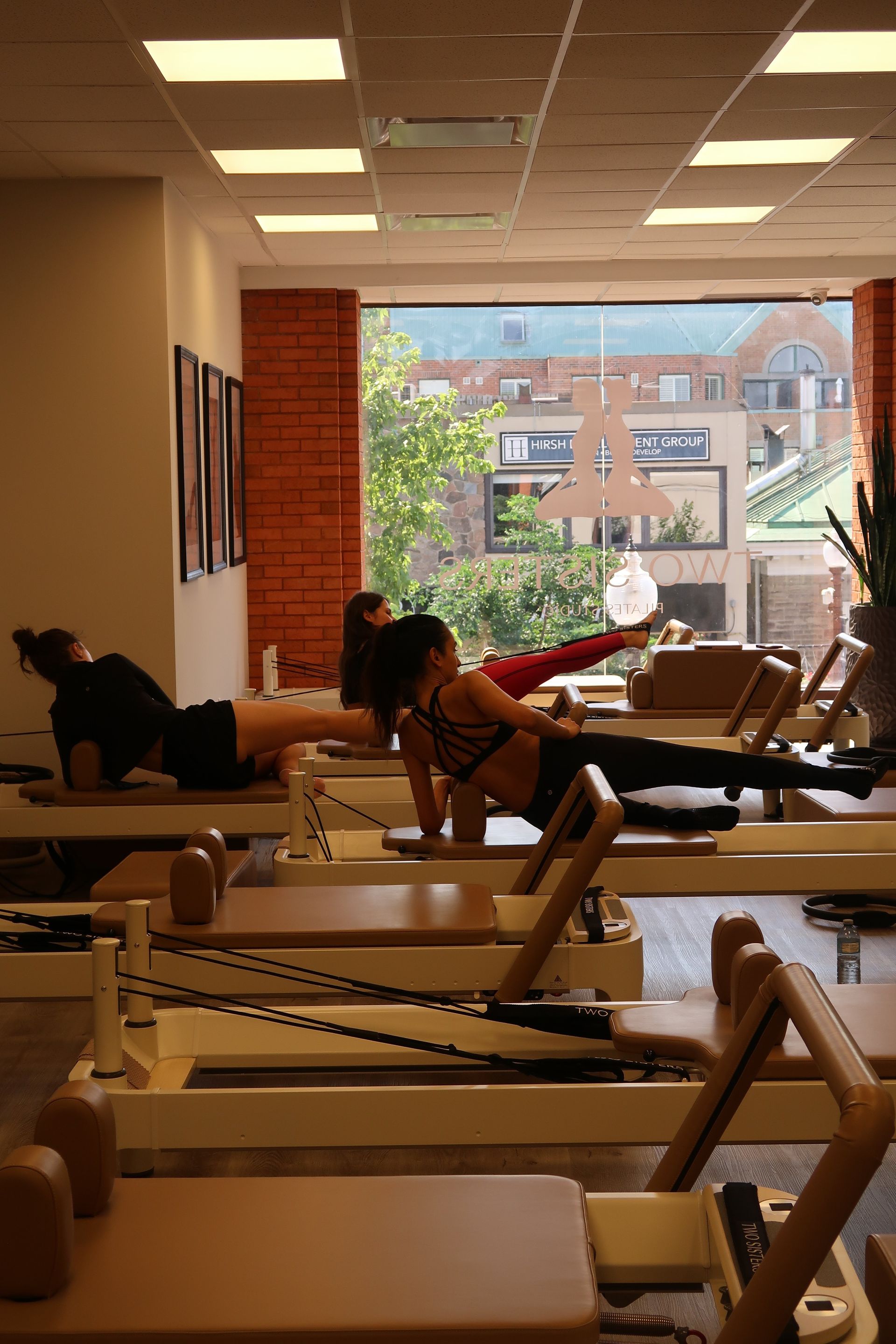 Group Pilates class at Two Sisters Pilates in Oakville
